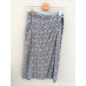 Cotton midi wrap skirt